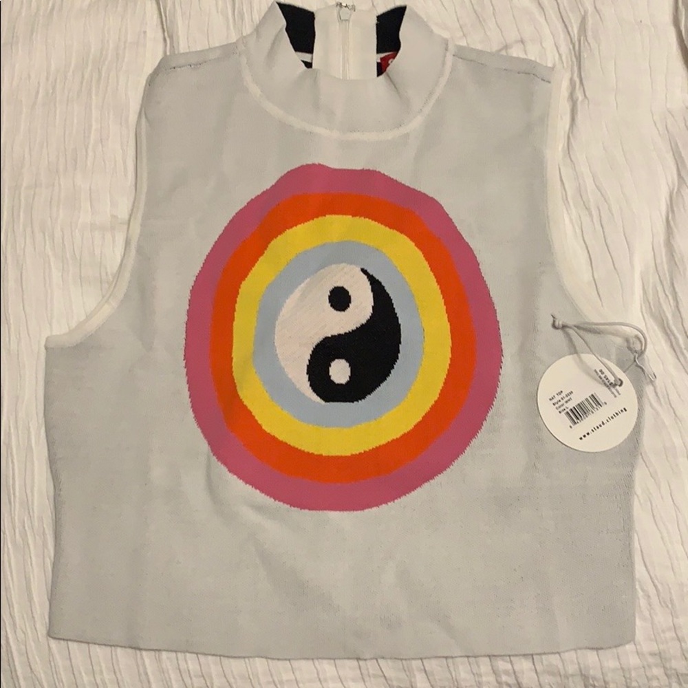 Staud Nat cropped yin yang top